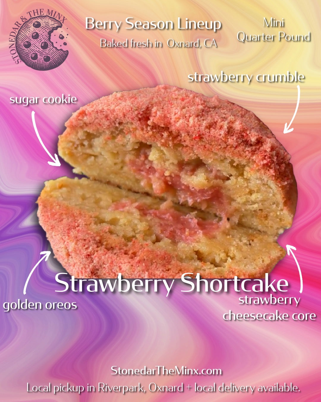 Strawberry shortcake cookies